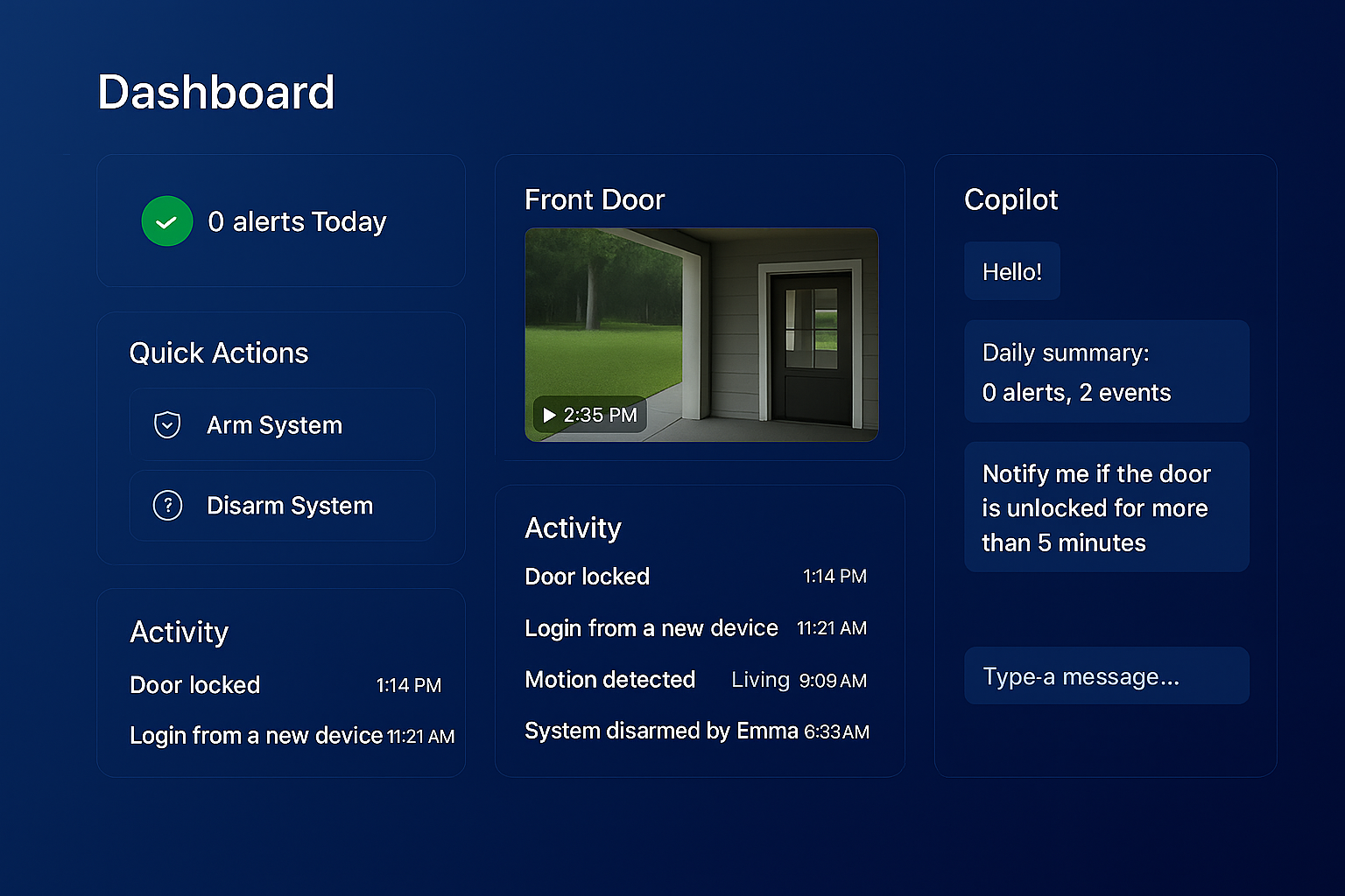 GlanceIt.AI Home Dashboard